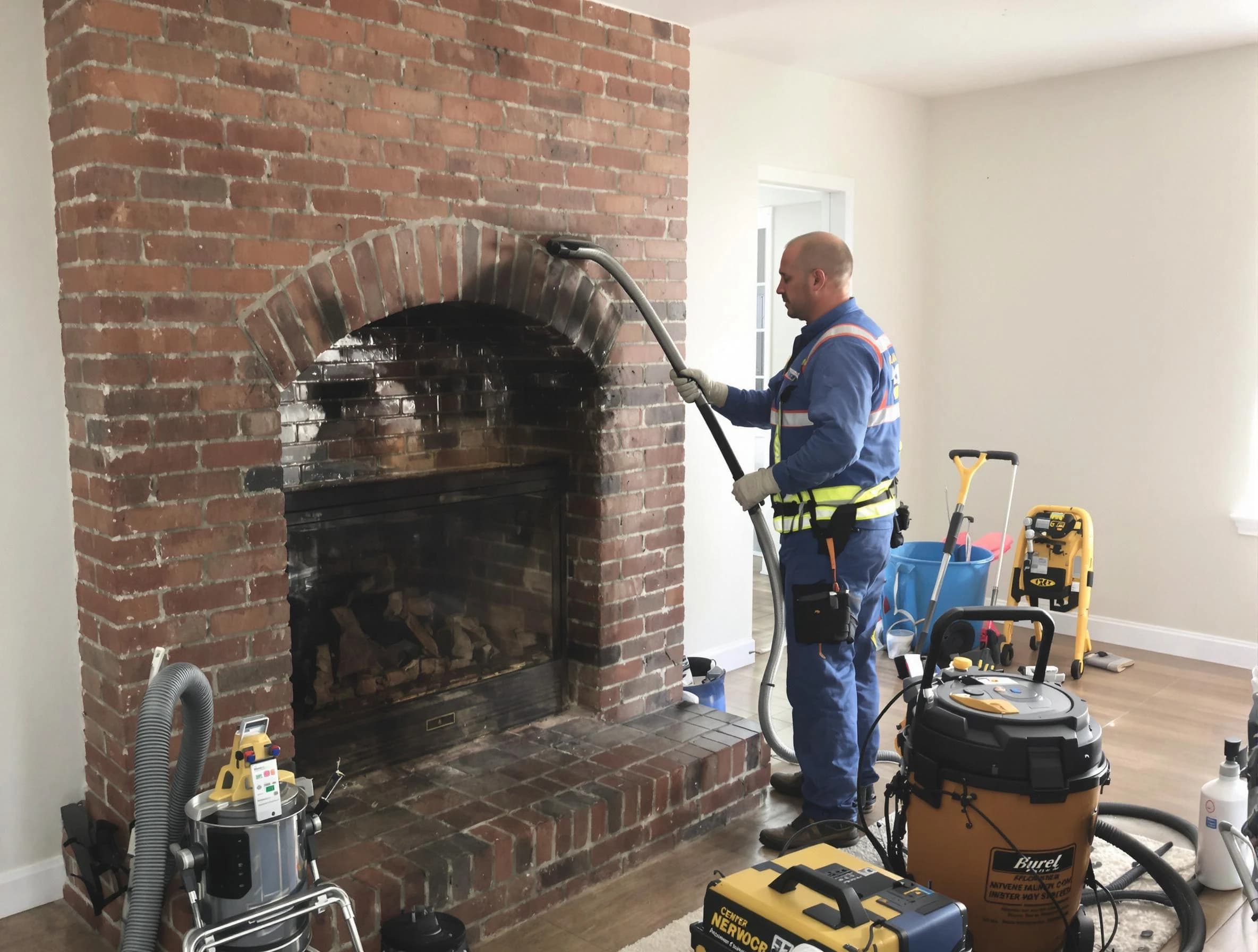 Fredericksburg Chimney Sweep expert performing detailed chimney sweep in Fredericksburg, VA