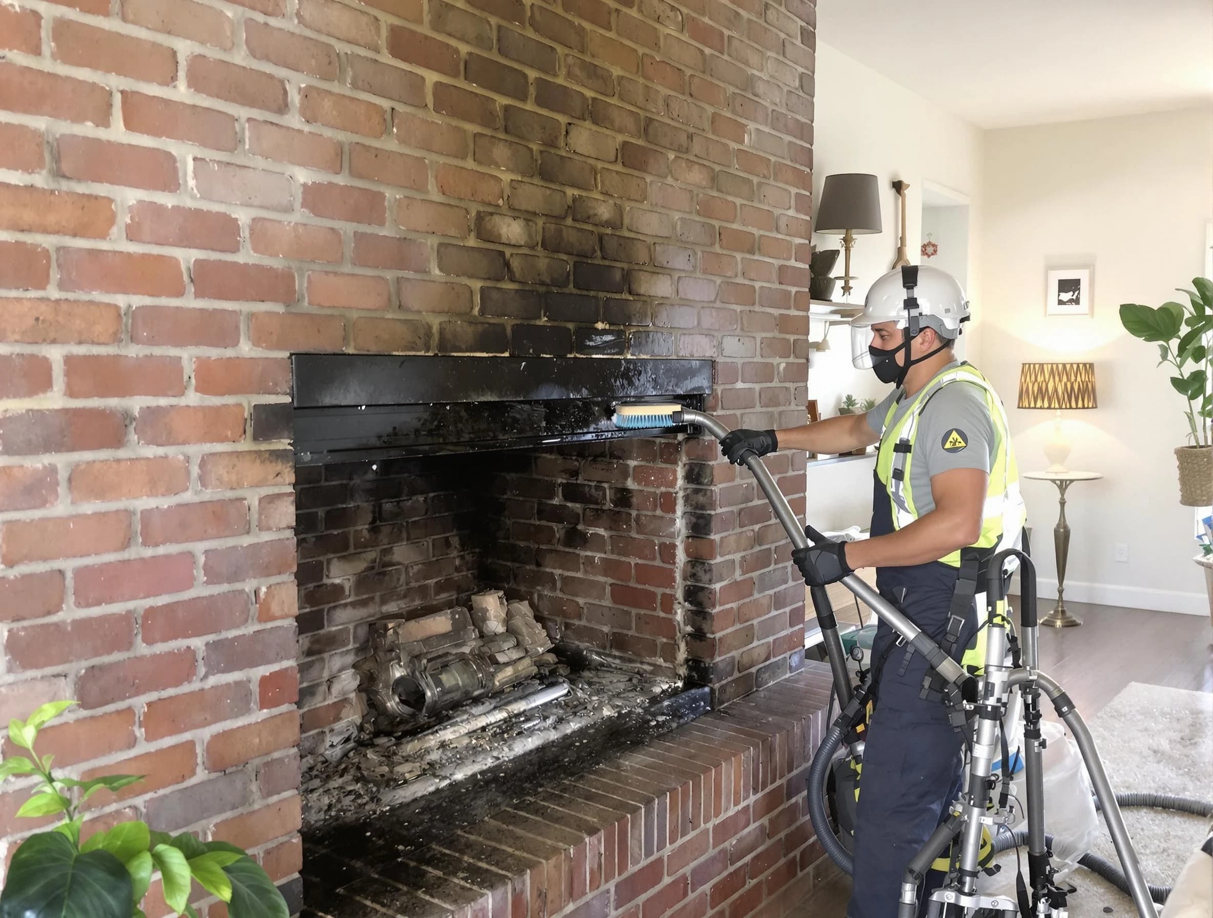Fredericksburg Chimney Sweep providing fireplace cleaning services in Fredericksburg, VA