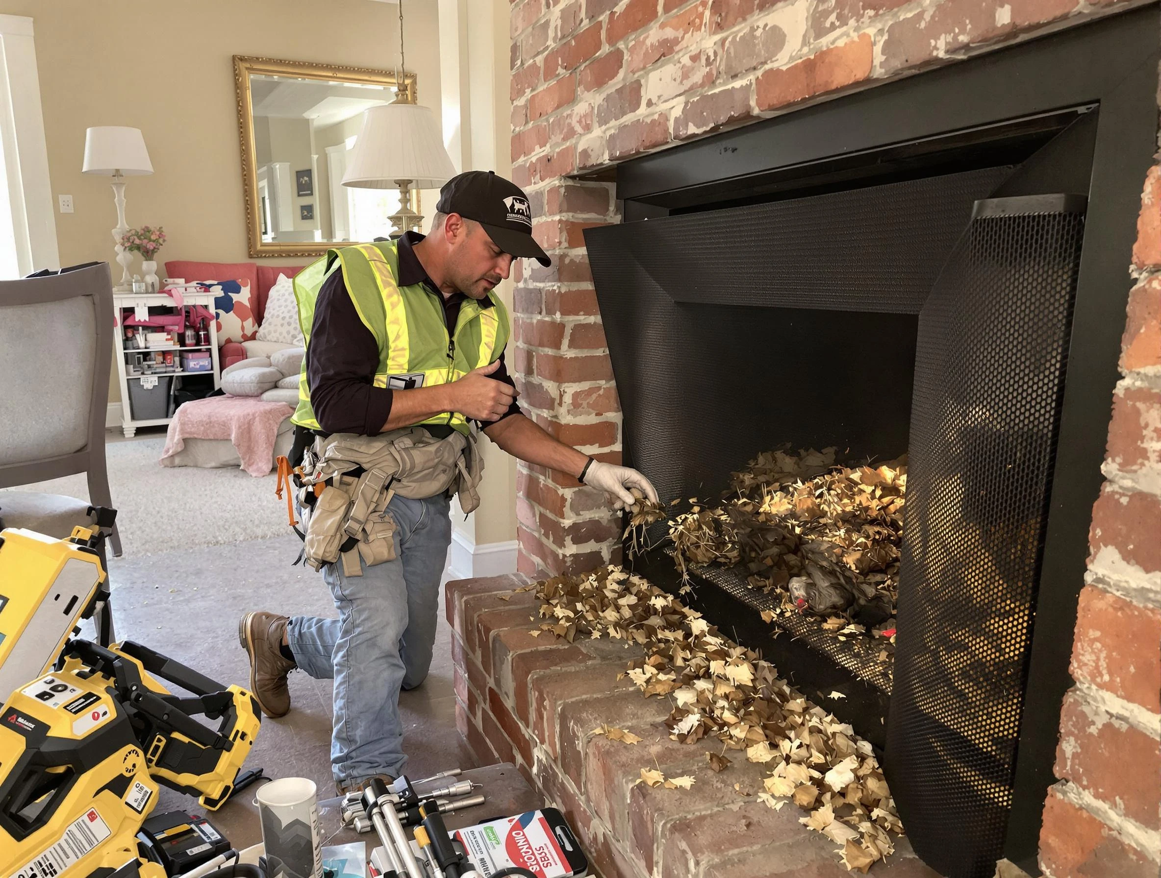 Safe screening installation by Fredericksburg Chimney Sweep in Fredericksburg, VA