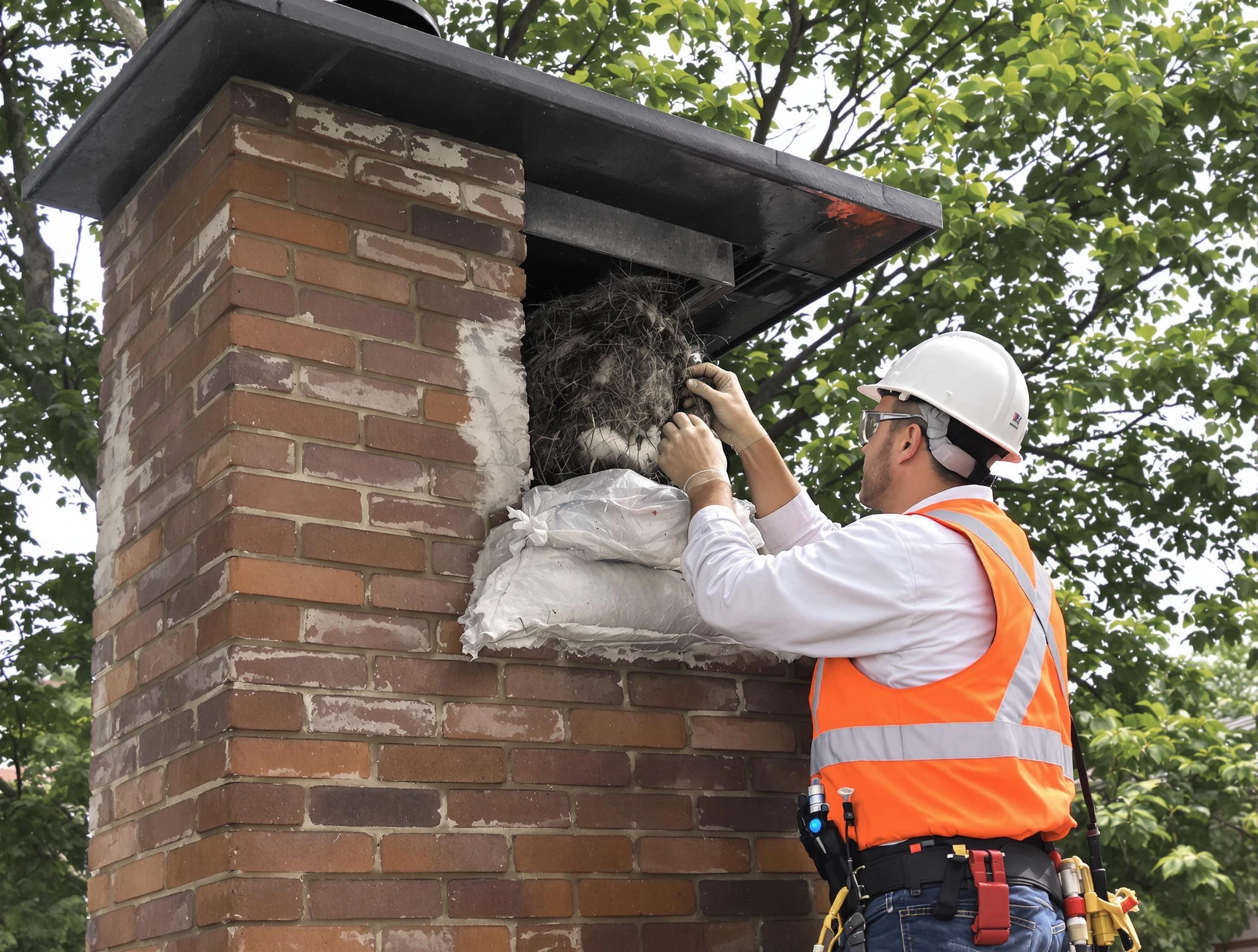 Humane removal of debris and animals by Fredericksburg Chimney Sweep in Fredericksburg, VA