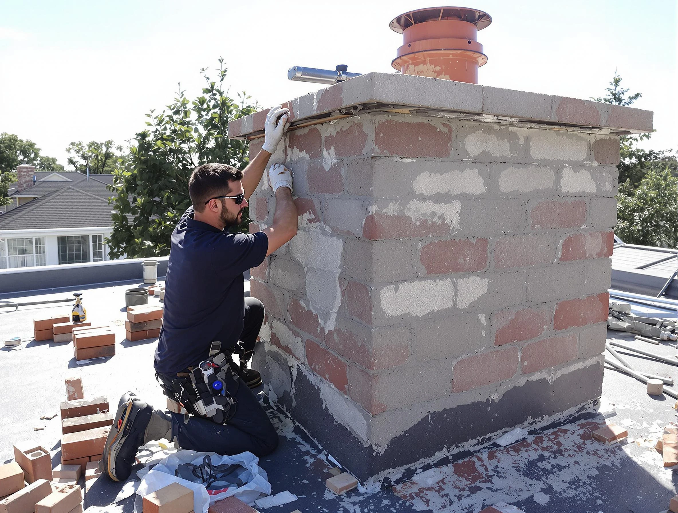 Advanced chimney repair process by Fredericksburg Chimney Sweep in Fredericksburg, VA