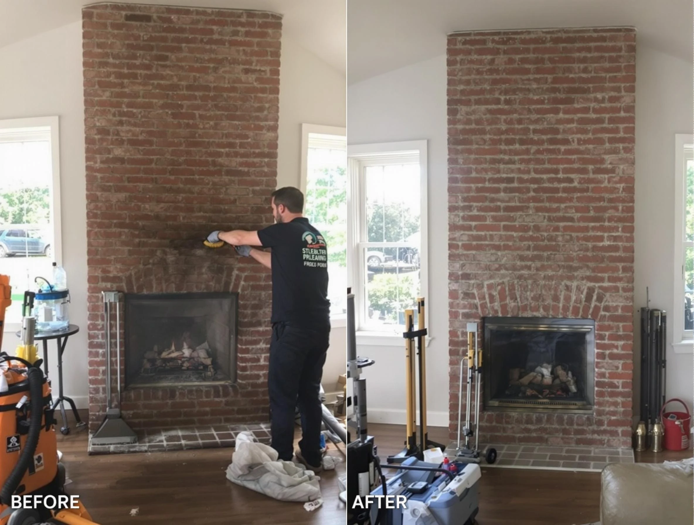 Finished chimney sweeping service by Fredericksburg Chimney Sweep in Fredericksburg, VA