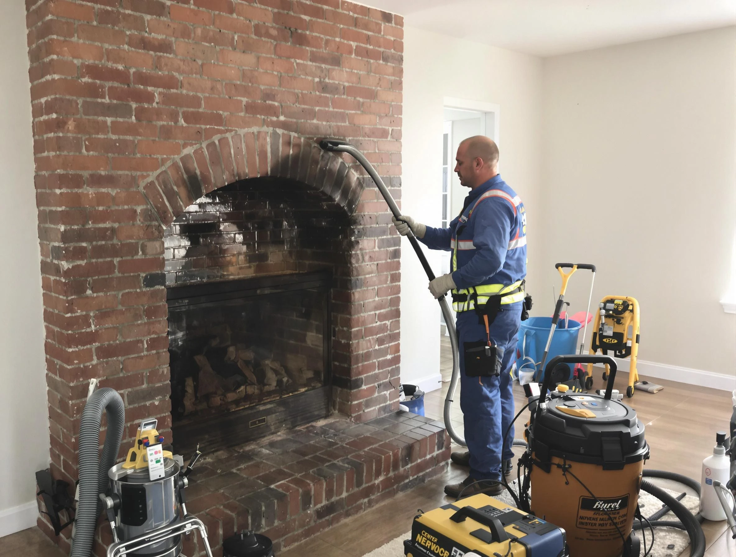 Fredericksburg Chimney Sweep expert performing detailed chimney sweep in Fredericksburg, VA