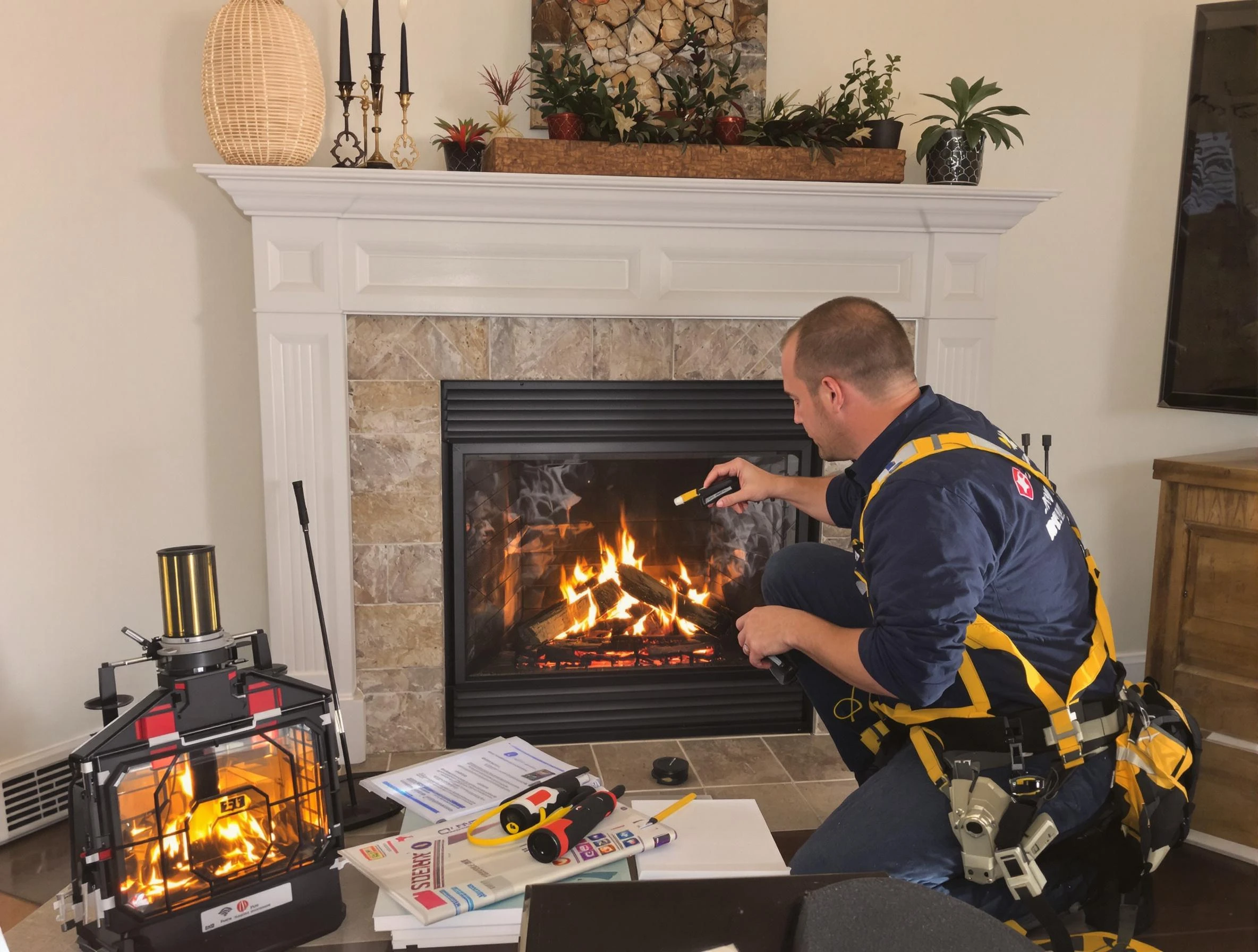 Safety-focused fireplace inspection by Fredericksburg Chimney Sweep in Fredericksburg, VA